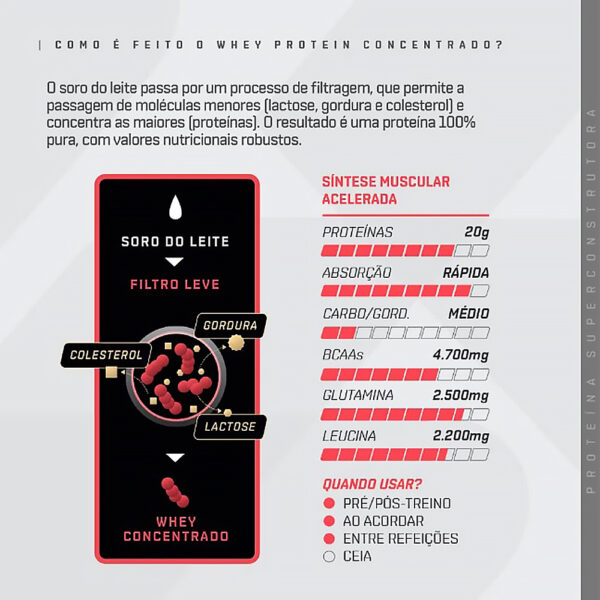 WHEY PROTEIN CONCENTRADO (900G) - DUX NUTRITION - Imagem 4
