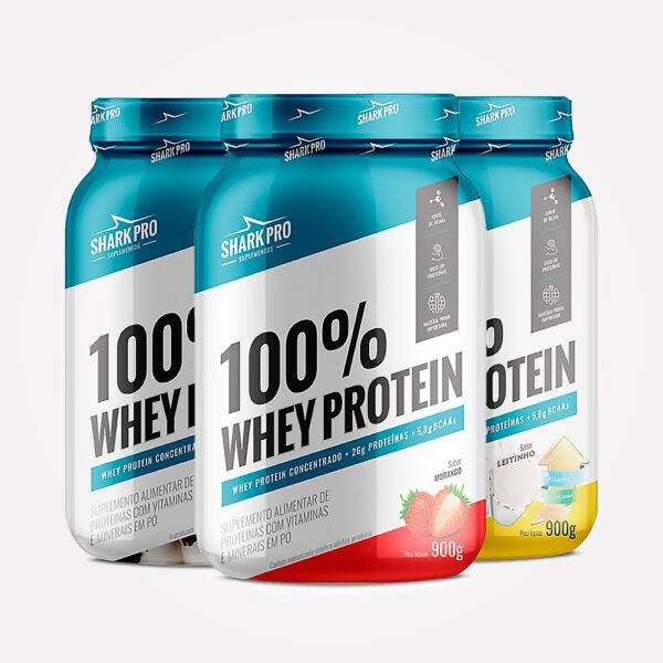 100% WHEY PROTEIN (900G) POTE - SHARK PRO